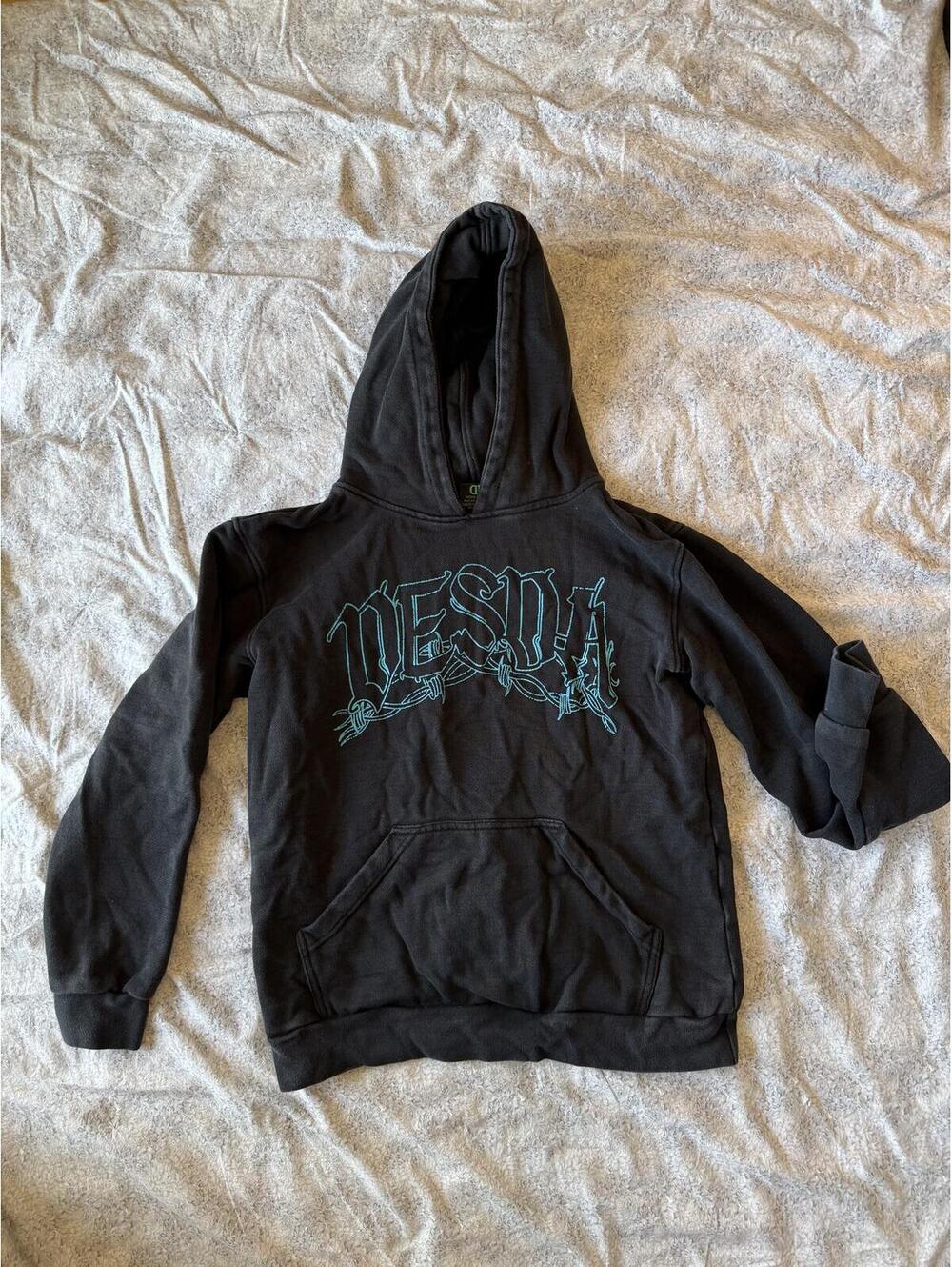 Desda Desmith Black Hoodie with Barbed Wire Graphic